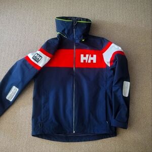 Helly Hansen Men's Coastal Sailing Jacket Size Men's Large, Blue with Red